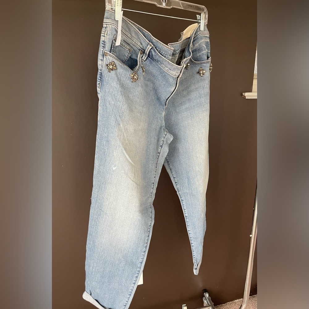 NWT Loft Bejeweled Jeans Size 32/14